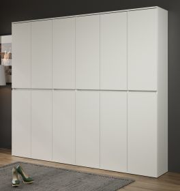 Garderobenschrank Nevada in weiß Schuhschrank 222 x 191 cm Garderobenschrank Nevada in weiß Schuhschrank 222 x 191 cm