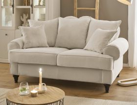Sofa Adelina in beige Landhaus Couch 2-Sitzer 170 cm Sofa Adelina in beige Landhaus Couch 2-Sitzer 170 cm