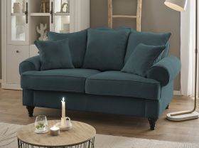 Sofa Adelina in blaugrün Landhaus Couch 2-Sitzer 170 cm Sofa Adelina in blaugrün Landhaus Couch 2-Sitzer 170 cm