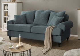 Sofa Adelina in grau Landhaus Couch 3-Sitzer 200 cm Sofa Adelina in grau Landhaus Couch 3-Sitzer 200 cm