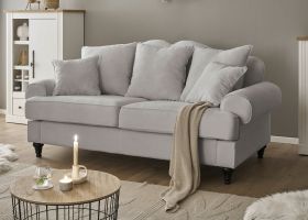 Sofa Adelina in hellgrau Landhaus Couch 3-Sitzer 200 cm Sofa Adelina in hellgrau Landhaus Couch 3-Sitzer 200 cm