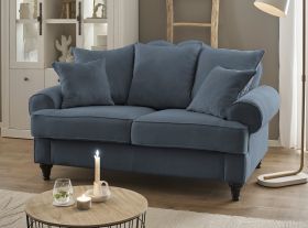 Sofa Adelina in blau Landhaus Couch 2-Sitzer 170 cm Sofa Adelina in blau Landhaus Couch 2-Sitzer 170 cm