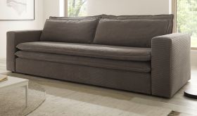 Schlafsofa Pesaro in braun Cord Sofa 3-Sitzer mit Bettfunktion 244 cm Schlafsofa Pesaro in braun Cord Sofa 3-Sitzer mit Bettfunktion 244 cm
