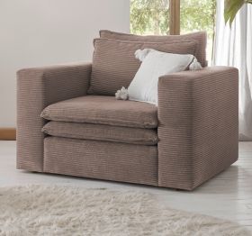 Sessel Pesaro in braun Cord Loungesessel 110 cm Sessel Pesaro in braun Cord Loungesessel 110 cm