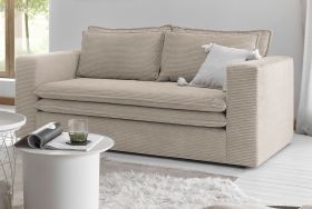 Sofa Pesaro in beige Cord Couch 2-Sitzer 180 cm Sofa Pesaro in beige Cord Couch 2-Sitzer 180 cm