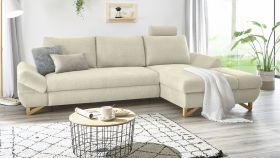 Ecksofa Skalm in beige Struktur-Stoff Wohnzimmer Sofa Ecksofa Skalm in beige Struktur-Stoff Wohnzimmer Sofa