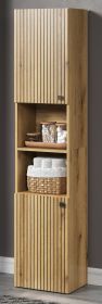 Badezimmer Hochschrank Bliss in Evoke Eiche Badschrank 40 x 186 cm