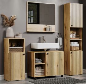 Badm�bel Set Bliss in Evoke Eiche Badkombination 4-teilig 180 x 190 cm