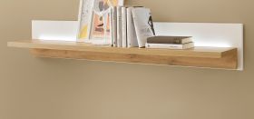 Wandboard Bellport in weiß matt und Wotan Eiche Wandregal inklusive Beleuchtung 150 cm Wandboard Bellport in weiß matt und Wotan Eiche Wandregal inklusive Beleuchtung 150 cm