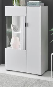 Vitrine Merced in weiß matt Wohn- und Esszimmer Highboard 75 x 125 cm Vitrine Merced in weiß matt Wohn- und Esszimmer Highboard 75 x 125 cm